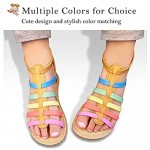 MIXIN Toddler Girl Sandals for Summer Gladiator Cross-tied Zipper Flat Sandals with Strappy Ankle Zipper for Little Girl