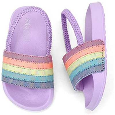 okilol Toddler Girls & Boys Slide Sandals | Kids Slip On Water Shoes| House Slippers