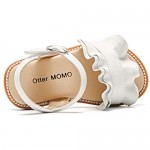 Otter MOMO Girls Sandals Open Toe Princess Flat Sandals with Ruffle Summer Sandals (Toddler/Little Kid)