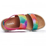 tombik Girls Sandals Kids' Summer Flat Sandals| Princess Sandals with Ankle Strap