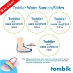 tombik Toddler Boys & Girls Beach/Pool Slides Sandals | Kids Water Shoes