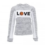 Basketball Hoodie- Love Sports Funnel Neck Sweatshirt Fanwear Player Girl's Gift