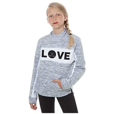 Hockey Hoodie- Love Sports Funnel Neck Sweatshirt Fanwear Player Girl's Gift