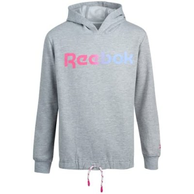 Reebok Girls’ Fleece Pullover Fashion Hoodie with Cuffed Sleeves and Waist