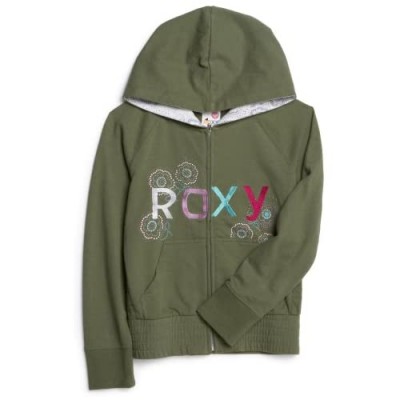 ROXY Little Girls' Teenie Wahine - Roller Coaster French Terry Fashion Hoodie With Smocked Waistband