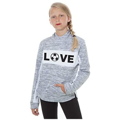 Soccer Hoodie- Love Sports Funnel Neck Sweatshirt Fanwear Player Girl's Gift
