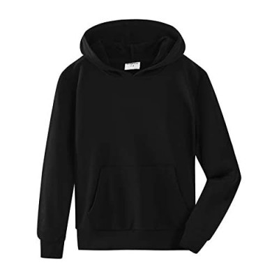 Spring&Gege Youth Solid Classic Hoodies Soft Hooded Pullover Sweatshirts for Children (3-12 Years)