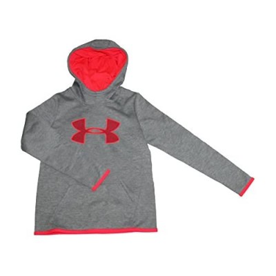Under Armour Girls Youth Gray & Pink Athletic Storm Fleece Lined Hoodie (X-Large)