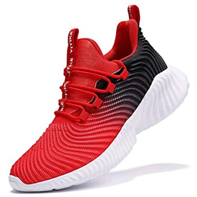 JMFCHI Boys Girls Kids' Sneakers Knitted Mesh Sports Shoes Breathable Lightweight Running Shoes for Kids Fashion Athletic Casual Shoes