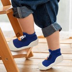 Baby Toddler Sock Shoes TPE Sole Non-Skid Floor Slipper Baby Boy Girls Breathable Thick Indoor Outdoor Winter Warm Shoes Socks