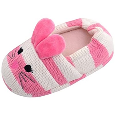 Beeliss Toddler Girls Slippers Cartoon Animal Crochet Shoes