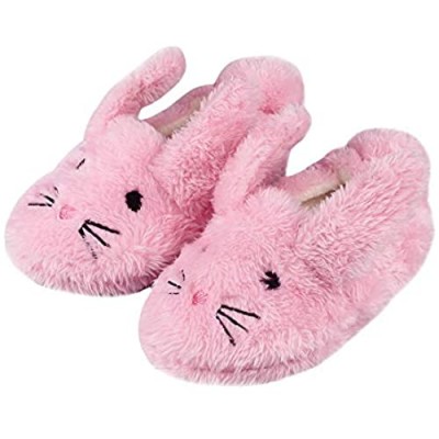 Boys Girls Plush Warm Cute Bunny House Slippers Fuzzy Indoor Bedroom Shoes for Toddler Kids