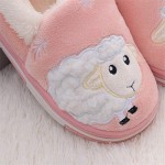 Csfry Boys Girls Warm Plush Animal Slippers Kids Winter Indoor Household Shoes