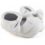 Delebao Infant Toddler Baby Soft Sole Tassel Bowknot Moccasinss Crib Shoes
