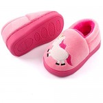 ESTAMICO Boys Girls Warm Slippers Cartoon Car Kids Winter Indoor Household Shoes