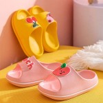 FJWYSANGU Toddler Fruit Bath Shower Slippers Kids Soft Slide Sandals Non-Slip Summer Beach Shoes Boys Girls Pink Blue Yellow Green