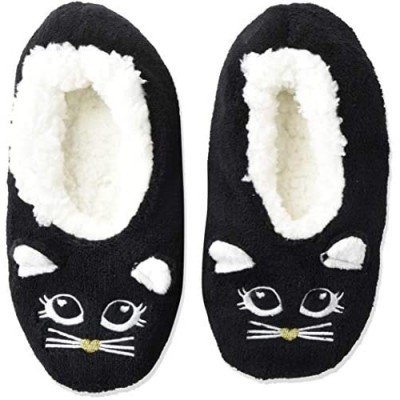 Fuzzy Babba Girls 3D Cozy Critter Slipper Socks with Non-Slip Grippers
