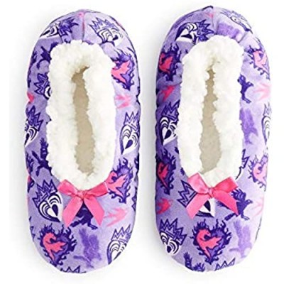 High Point Design Disney's Descendants Girls Slipper Socks MediumLarge (Shoe Size: 13-4) Purple