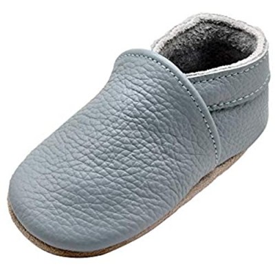 iEvolve Baby Leather Shoes Soft First Walker Shoes Crib Shoes Moccasins for Toddlers