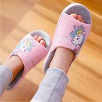 Kids Family Unicorn Slippers Household Anti-Slip Indoor Home Slippers for Girls and Boys