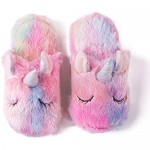 Kids Slippers Unicorn Cute House Slippers Memory Foam Girls Fuzzy Slides