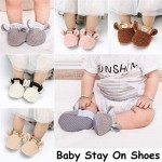 LAFEGEN Infant Baby Boys Girls Slipper Stay On Non Slip Soft Sole Newborn Booties Toddler First Walker Crib House Shoes 0-18 Months