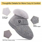LongBay Kids Girls Warm Fuzzy Faux Fur Boot Slippers Memory Foam House Shoes with Adjustable Hook and Loop