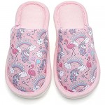 MEMON Boys Girls House Slippers Kids Cute Cartoon Animal Unicorn/Dinosaur Slippers Memory Foam Comfy Slide Slippers Non Slip Toddler Home Shoes