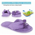 Onmygogo Princess Bejeweled Flip Flops for Girls and Women Little Big Kid Fuzzy Indoor Slippers with Soft Nonslip Rubber Sole