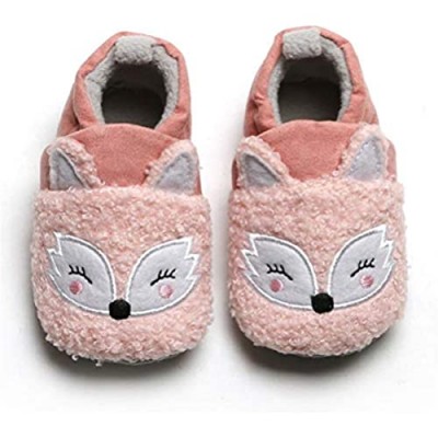 Sakuracan Infant Baby Boys Girls Slippers Non Slips Bottom Winter Booties Stay On Newborn Crib House Shoes