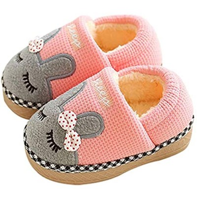 SITAILE Cute Home Shoes  Girls Boys Fur Lined Indoor House Slipper Bunny Warm Winter Toddler Slippers