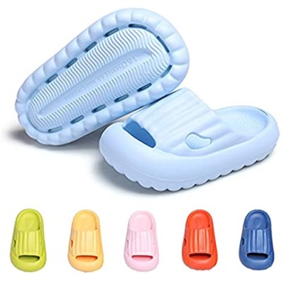 Toddler Little Girl’s Pillow Slides Slippers Quick Dry Sandal for Baby Boy Summer Kid’s Flip Flops Anti-collision Child Footwear Thick Soft Non-slip Solid Massage Sole Shower Pool Bath Beach GREMBEB