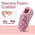 Vonair Toddler Little Kids Memory Foam House Slippers Warm Bedroom Shoes with Hook and Loop Indoor/Outdoor