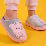 WYSBAOSHU Kids Slippers Warm Coral Fleece Indoor House Shoes for Boys and Girls