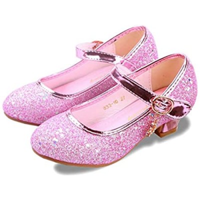 ALPHELIGANCE Girls Flats Sparkle Party Mary Jane Princess Dress Shoes