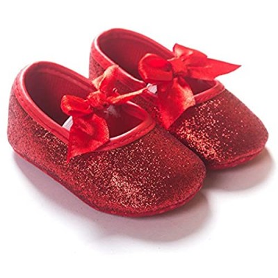 Baby Girl Moccasins Princess Sparkly Mary Jane Dresses Shoes Premium Lightweight Soft Sole Crib Shoes Toddler Shoes