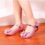 BFOEL Girls Dress Shoes Adorable Sparkle Mary Jane Flats for Wedding Party