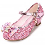 Cadidi Dinos Girls Dress Shoes Wedding Party Heel Mary Jane Princess Flower Shoes (Toddler/Little Kid/Big Kid)