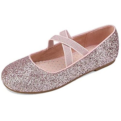 DREAM PAIRS Girls Ballerina Dress Shoes Mary Jane Flats