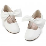 DREAM PAIRS Girls Ballerina Flats Mary Jane Front Bow Dress Shoes