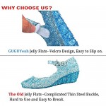 Frozen Inspired Elsa Costumes Flats Shoes Snow Queen Princess Birthday Sandals for Little Girls Toddler or Kids