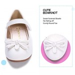 HEHAINOM Girls Toddler Little Kid Emma Dress Ballet Flats Bowknot Ballerina Mary Jane School Wedding Party Flat Shoes