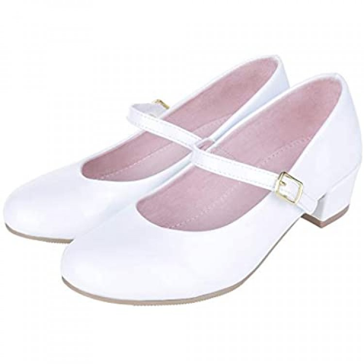 MIXIN Girls Mary Jane Dress Shoes - Princess Ballerina Flats for School Party Wedding (Little Kid/Big Kids)