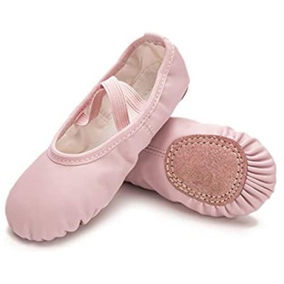 RoseMoli Ballet Shoes for Girls/Toddlers/Kids/Women  Leather Yoga Shoes/Ballet Slippers for Dancing