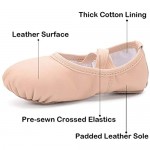 Ruqiji Leather Ballet Shoes for Girls/Toddlers/Kids/Women Full Sole Leather Ballet Slippers/Dance Shoes