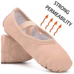 Ruqiji Leather Ballet Shoes for Girls/Toddlers/Kids/Women Full Sole Leather Ballet Slippers/Dance Shoes