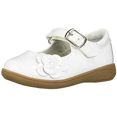 Stride Rite Baby-Girl's Ava Casual Mary Jane Flat  White  6 W US Toddler