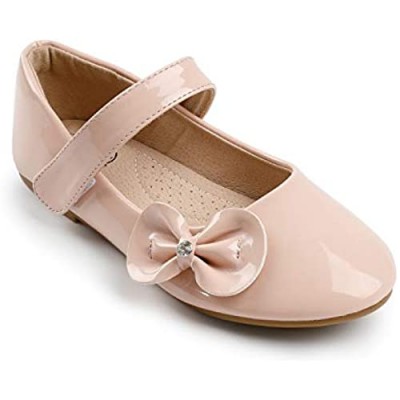 Trary Girls Mary Jane Dress Ballet Flats Shoes with Bow