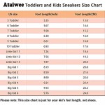 Ataiwee Boys Girls Kids Sneaker Shoes - Toddler Infant Slip on Comfy Kids Non-Slip First Walkers Shoes(Little Kid/Big Kid)