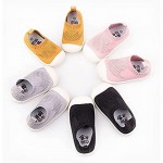 Baby First-Walking Shoes 1-4 Years Kid Shoes Trainers Toddler Infant Boys Girls Soft Sole Non Slip Cotton Canvas Mesh Breathable Lightweight TPR Material Slip-on Sneakers Outdoor